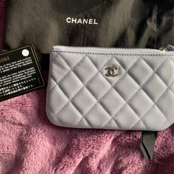 chanel quilted mini o case lilac caviar silver hardware 21k - Picture 2 of 8